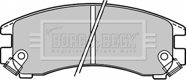 BORG & BECK stabdžių trinkelių rinkinys, diskinis stabdys BBP1223